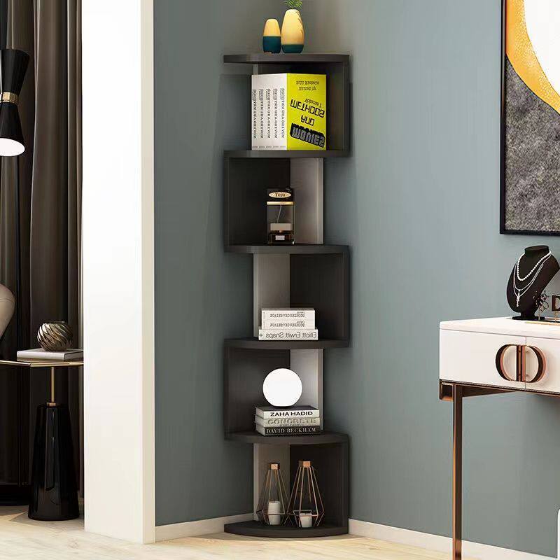 简约落地创意三角形拐角多层置物架家用客厅卧室书房墙角书架书柜