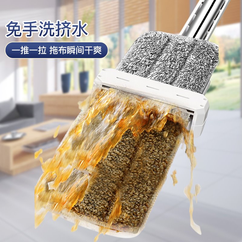 ?批发长方形拖把桶套装平板拖把单卖挤水桶单桶免手洗懒人拖地