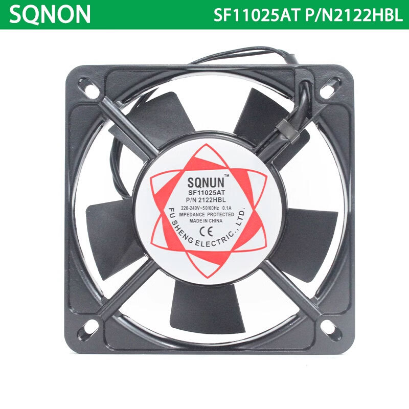 全新SQNUN SF11025AT P/N2122HBL  220-240V 机柜轴流散热风扇