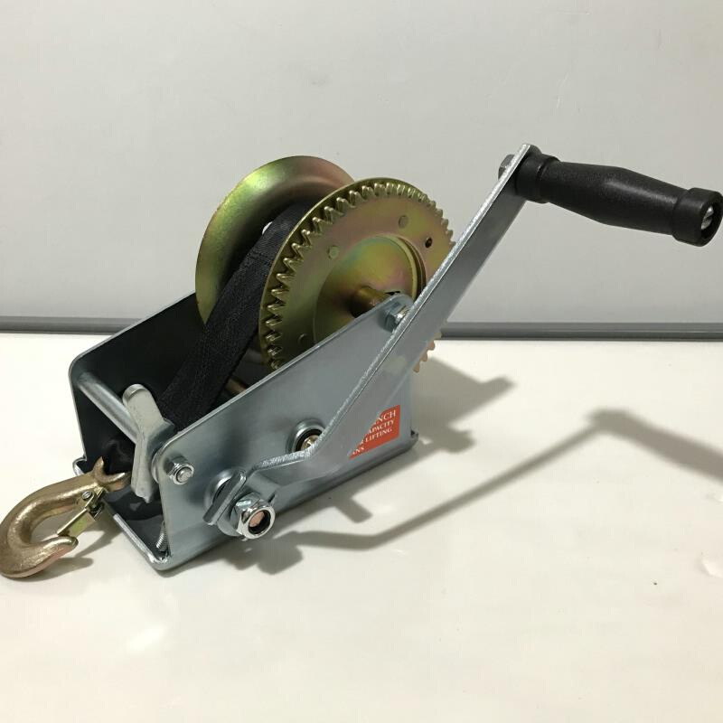 600lb手动卷扬机小型卷扬机微型卷扬机钢丝车载绞盘织带绞盘