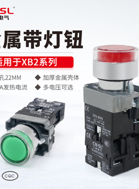 三利电源带灯按钮开关SLA5BE-11D XB2电源启动自复位24v380v220v