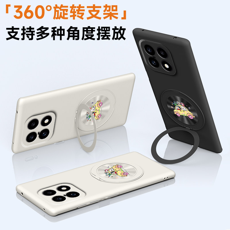 适用于一加16手机壳一加15全包硬壳一加13保护套小新汽车圆形支架可爱潮牌高级感外壳个性男女亲肤不顶膜情侣