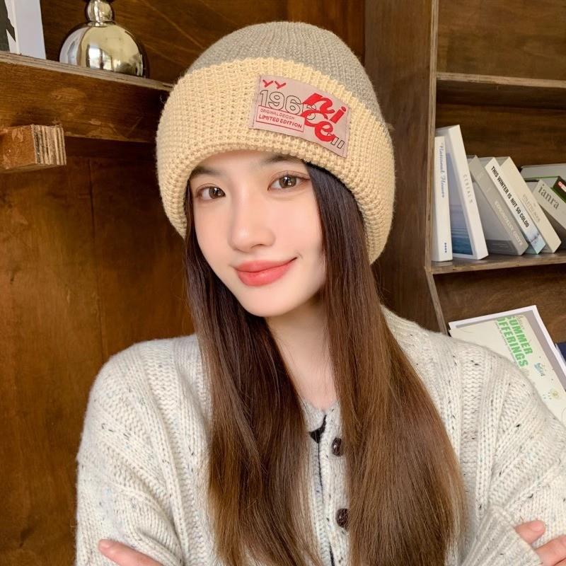 冬季保暖帽子女双面可戴针织毛线帽韩版百搭护耳显脸小情侣套厂家
