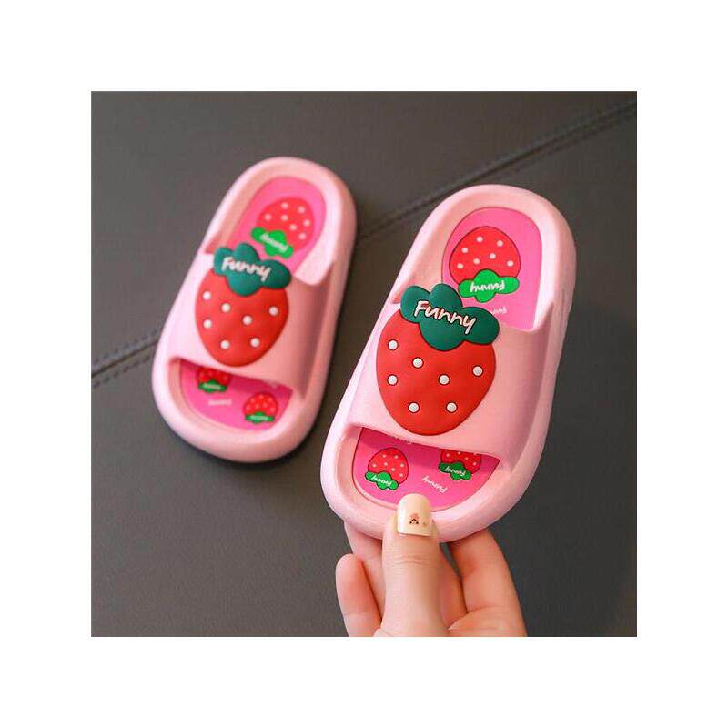 草莓拖鞋夏季软底防滑女款夏天儿童凉拖鞋家居室内女童凉拖