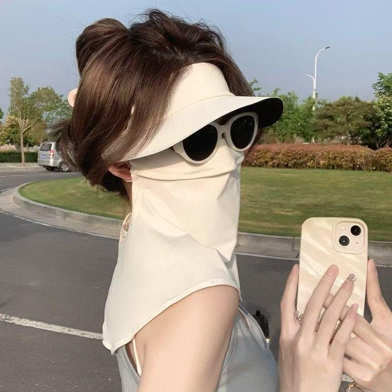 长款护脖防晒口罩女夏季薄款护脸开口透气3D立体骑行遮阳国风厂家