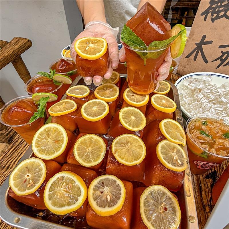 特大号制冰模具自制水果冰砖好脱模硅胶冰格夏季快速冻冰块小厂家