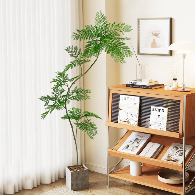 蓝花楹仿真绿植物高端轻奢装饰摆件室内客厅电视旁边落地假花盆栽,家居饰品,仿真植物盆景,淘宝优惠券,粉丝福利购,淘宝优惠卷