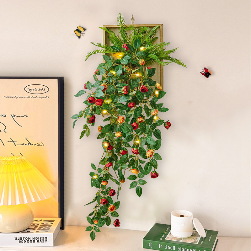 仿真玫瑰花藤仿生墙面遮挡壁挂墙上装饰绿植假花藤条墙壁挂花吊花,家居饰品,仿真花/假花,淘宝优惠券,粉丝福利购,淘宝优惠卷