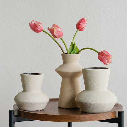 ins复古素胚陶瓷花瓶北欧风装饰