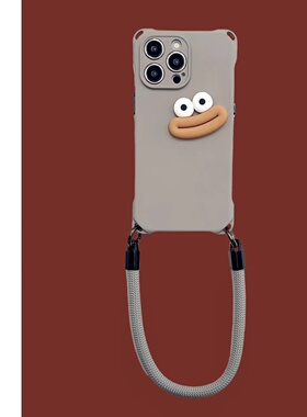 趣味香肠嘴挂绳手机壳15Promax适用苹果荣耀小米13华为Mate60Pro斜挎防摔nova12手拎防丢pura70ultra女14plus