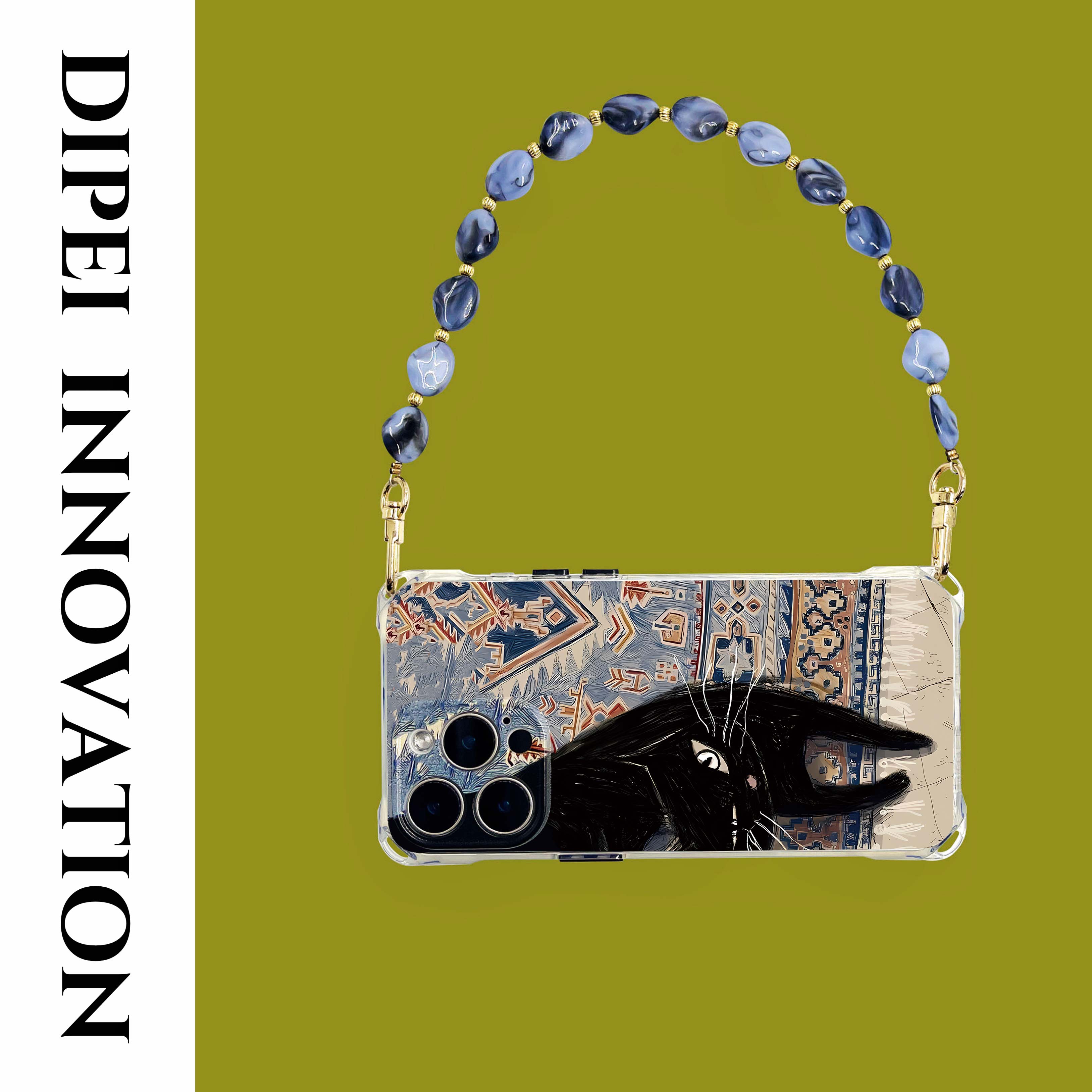 地毯黑猫挂绳16Promax手机壳