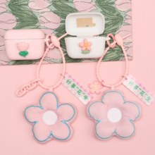 适用于森海塞尔CX PLUS True Wireless/CX500BT/CX400BT/CXPlus SE蓝牙耳机保护套郁金香花朵一体式硅胶软壳