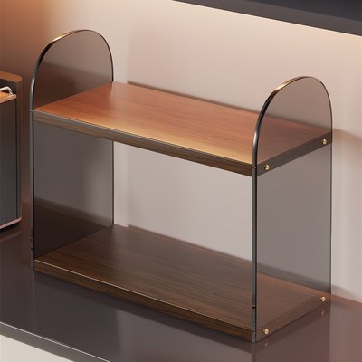 桌面置物架餐桌台面杯架小型双层杯子G收纳办公桌放咖啡杯分层架