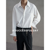 280G垂感长袖 衬衫 男士 ASSDY 2025春秋季 老钱风休闲衬衣潮纯色上衣