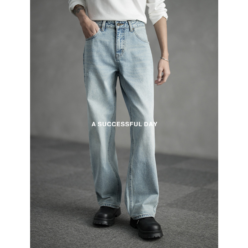 ASSDY|土耳其火山石打磨/12oz高棉/春夏男直筒牛仔裤潮休闲长裤子