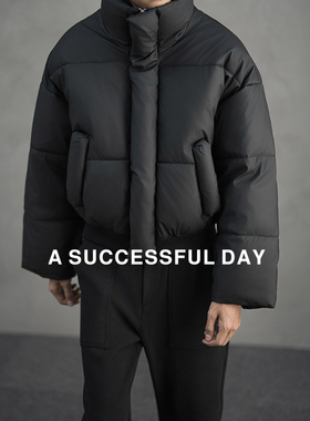 ASSDY|PU皮防风保暖短款棉衣服男士2025冬季新款复古加厚袄子外套