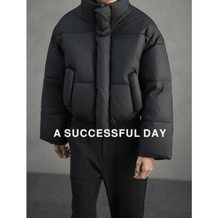 新款 ASSDY 2025冬季 棉衣服男士 复古加厚袄子外套 PU皮防风保暖短款