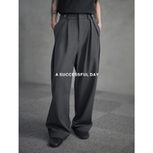 羊毛 男直筒长裤 莫代尔 ASSDY 春季 老钱风垂感休闲裤 子潮牌西裤