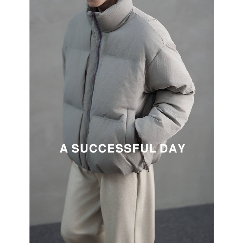 ASSDY|防泼水撞色90白鸭绒立领男士冬季2025加厚羽绒服男女款外套