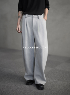 ASSDY|抗起球/贴肤如丝/耐摩擦/春季垂感直筒休闲裤男士长裤子潮