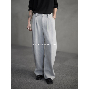 ASSDY|抗起球/贴肤如丝/耐摩擦/春季垂感直筒休闲裤男士长裤子潮
