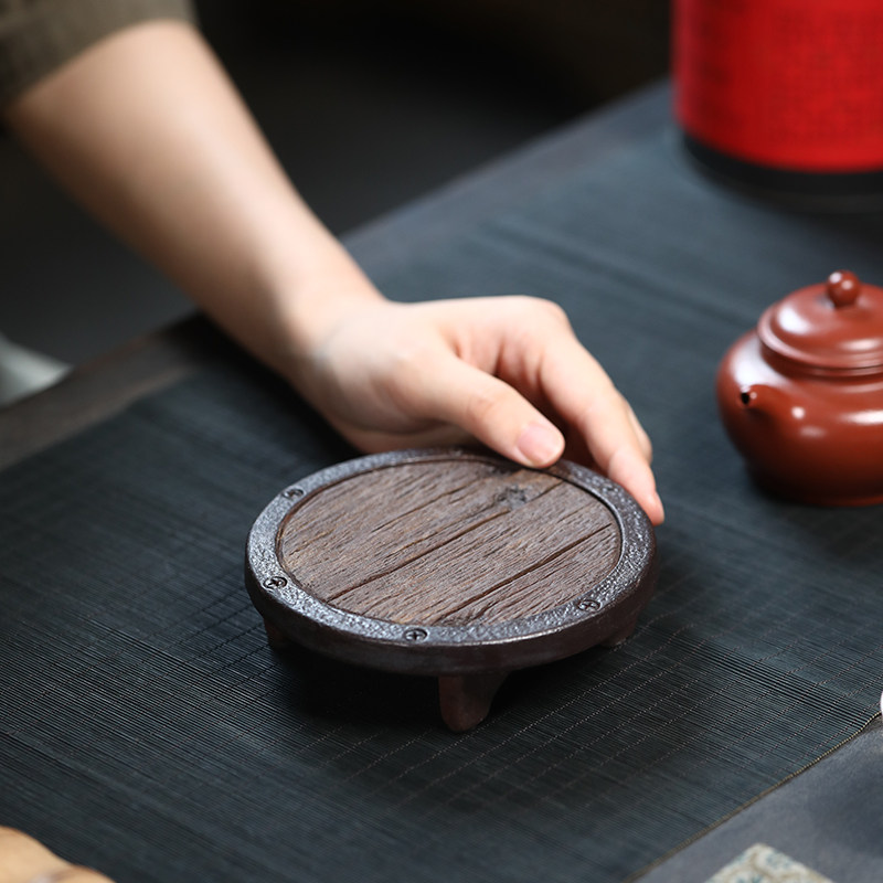 自在紫砂壶承干泡茶盘创意精品手工仿真小桌子茶具配件养壶垫壶托,餐饮具,茶托,淘宝优惠券,粉丝福利购,淘宝优惠卷