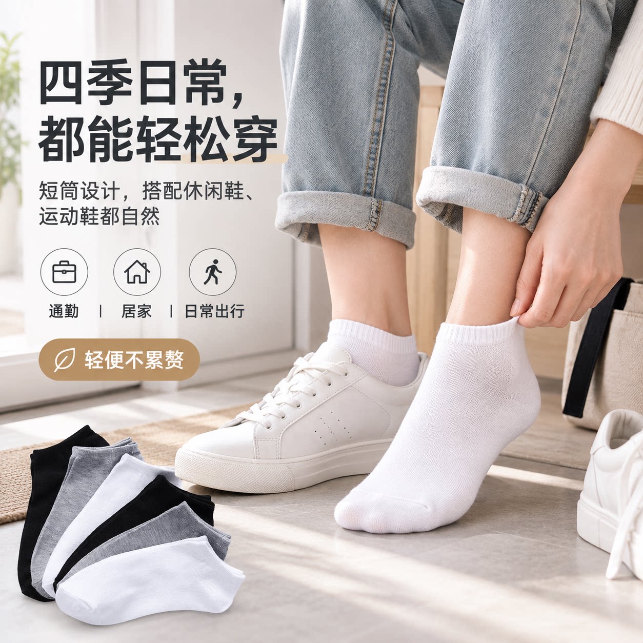 诸暨夏季男士防臭日抛船袜薄款