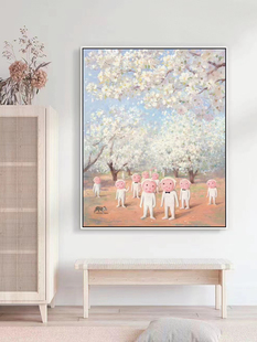 构得艺术杨媛媛限量版画 那时花开 原创签名艺术画现代卧室装饰画