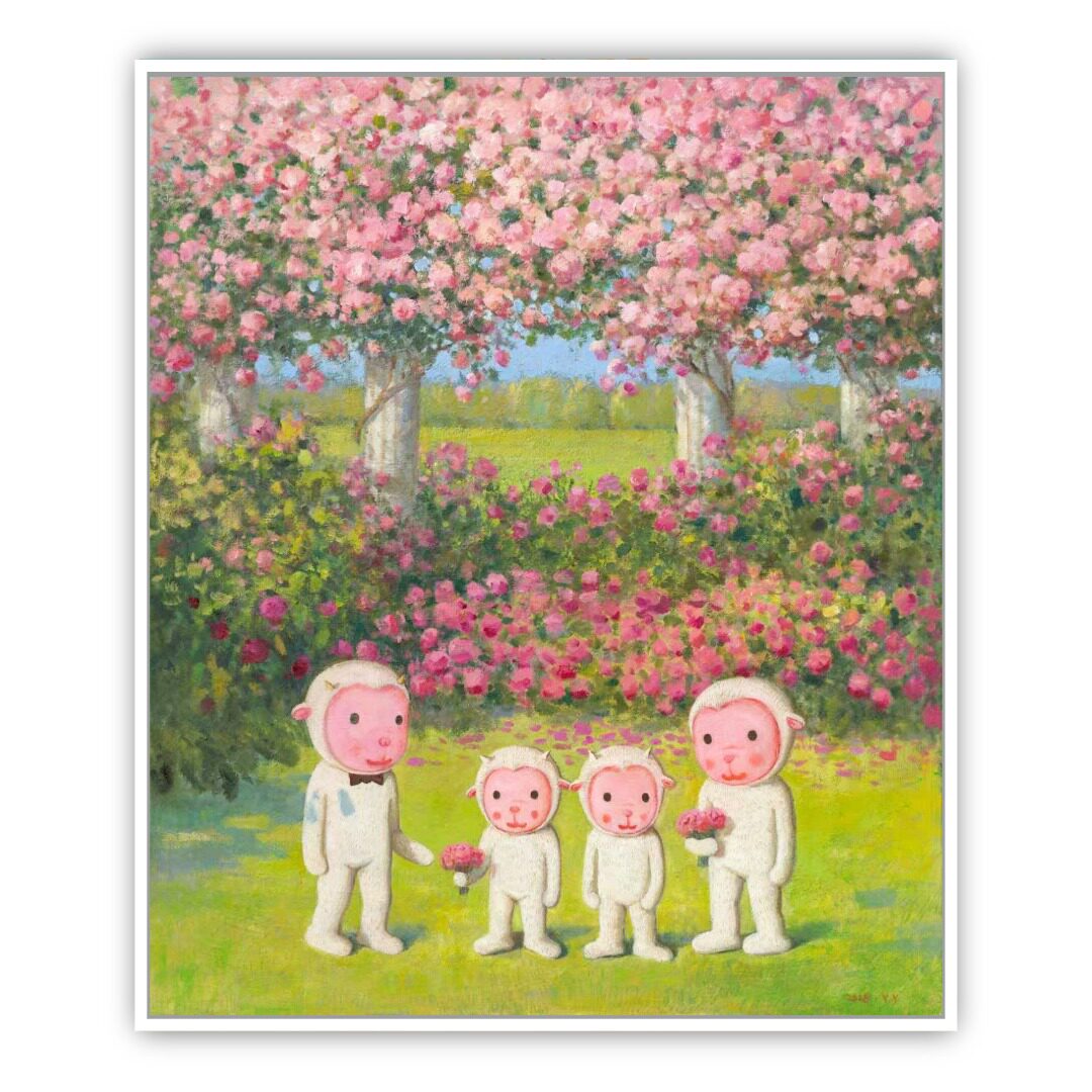 杨媛媛玫瑰全家福治愈系装饰画