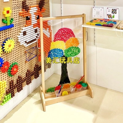 幼儿园儿童绘画涂鸦架木制美术