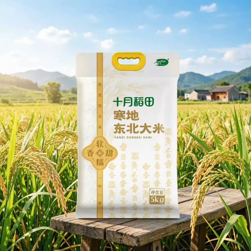 十月稻田寒地东北大米10斤装黑土种植粳米软糯清香食堂家用实惠米
