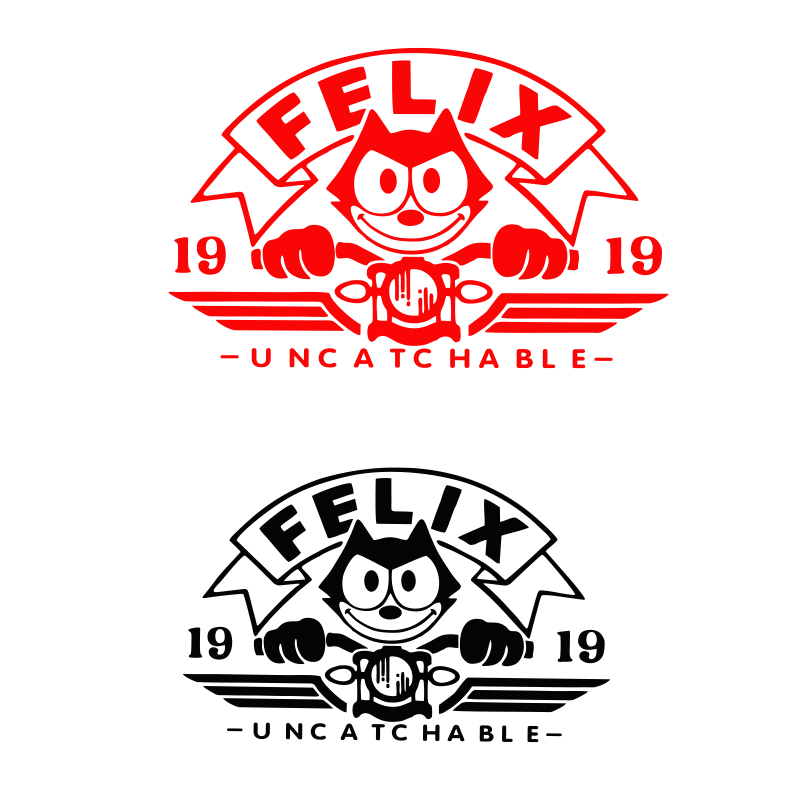 FELIX菲利克斯猫车贴拉花美国街头潮流文化贴纸复古机车摩旅车贴