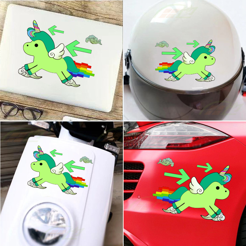 绿码出行汽车贴纸个性趣味可爱搞笑通行码装饰车身贴画电动车车贴