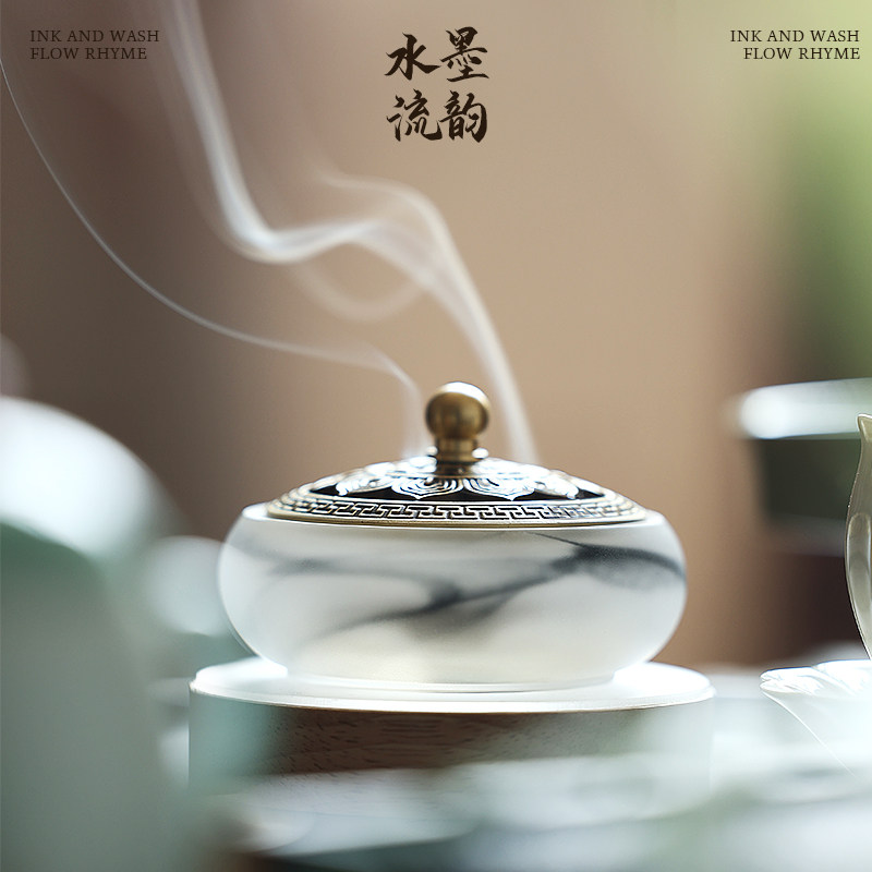 琉璃香炉家用室内熏香炉檀香沉香水晶高级感盘香香薰炉打香篆套装,家居饰品,香薰炉,淘宝优惠券,粉丝福利购,淘宝优惠卷