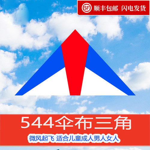 风筝追风者硅胶伞布三角儿童高档