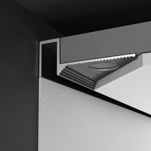 包边悬浮吊顶收口黑色收边条阳角金属条腻子修边压条封边条装饰条