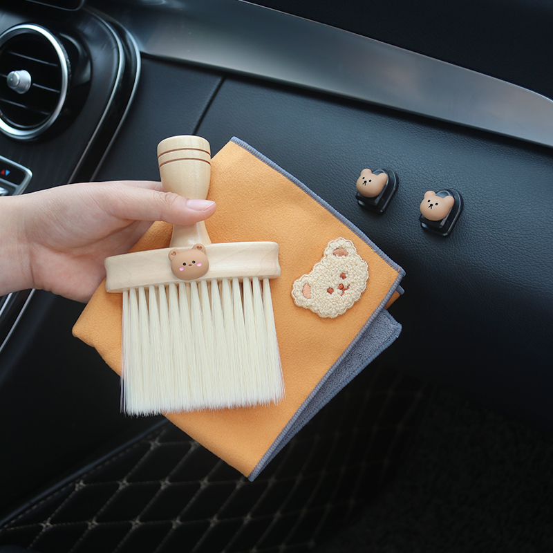 卡通加厚洗车毛巾车用吸水擦车布专用不伤车鹿皮抹布汽.车用品刷