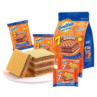 阿华田满格华夫7层厚切威化饼干巧克力夹心麦芽可可味零食85g袋装