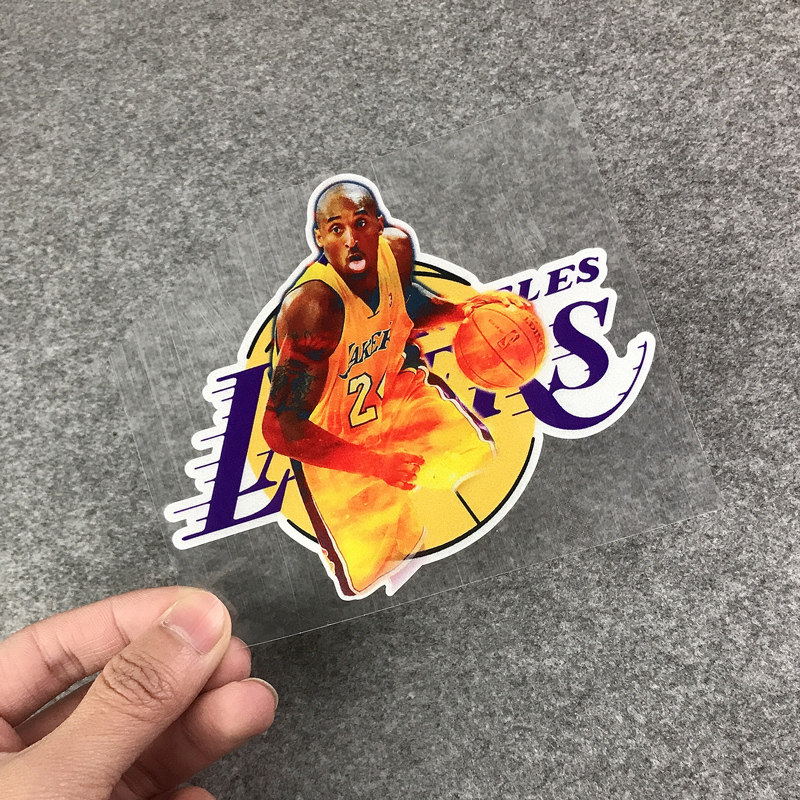 湖人球衣24号8贴纸NBA科比车贴标志反光贴纪念黑曼巴kobe篮球球星