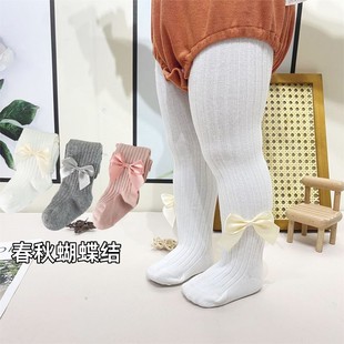 袜薄款 婴儿连裤 大PP3女童外穿白色儿童裤 1岁2打底裤 袜春秋宝宝0