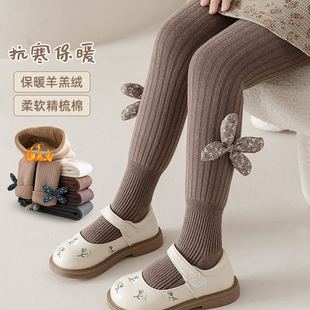 袜一体绒儿童连袜打底裤 加绒加厚大PP宝宝连裤 袜秋冬款 女童裤