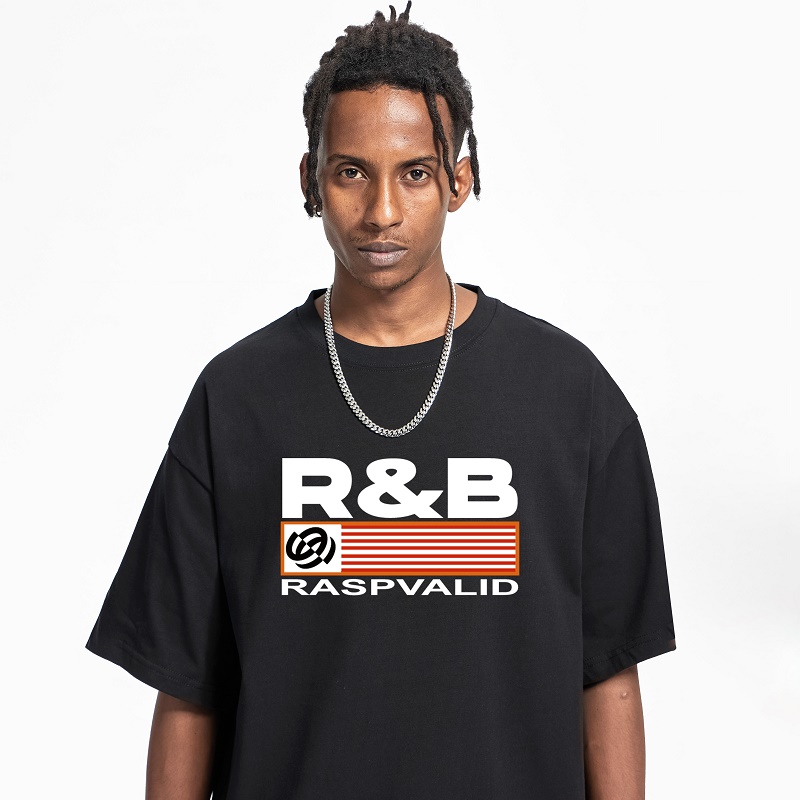 RASP国潮夏季新品美式品牌印花短袖纯棉重磅男女情侣半袖T恤上衣