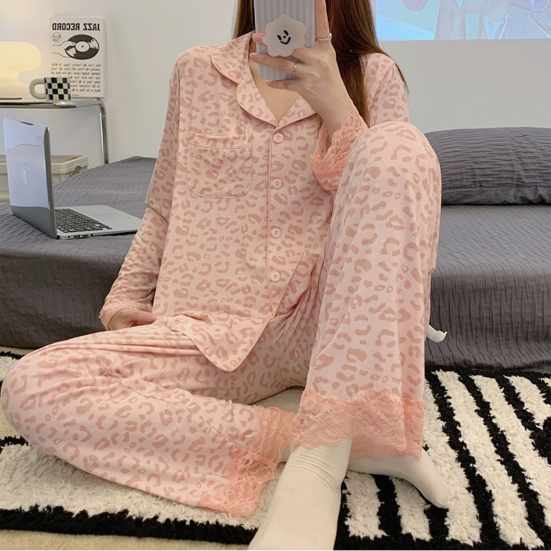 출산 감금 의류 모달 패션 피부 친화적 인 잠옷 산후 가정 의류 세트 잠옷 얇은 여름 정장