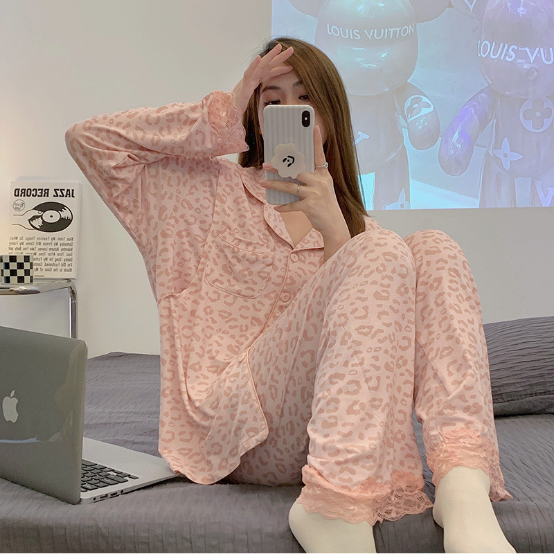 출산 감금 의류 모달 패션 피부 친화적 인 잠옷 산후 가정 의류 세트 잠옷 얇은 여름 정장