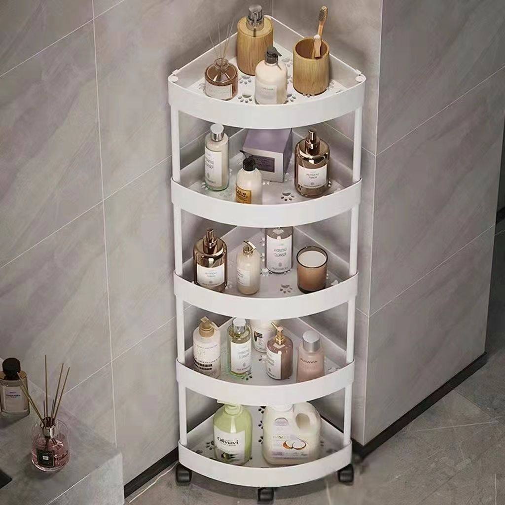 卫生间置物架角架落地厕所洗手间浴室三角角落收纳架夹缝多层厨房