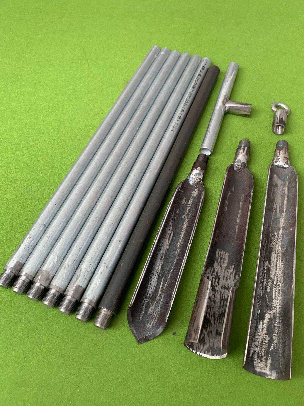 人工挖水井工具洛阳铲子头取土神器挖土打洞井穿管铁铲锹考古取