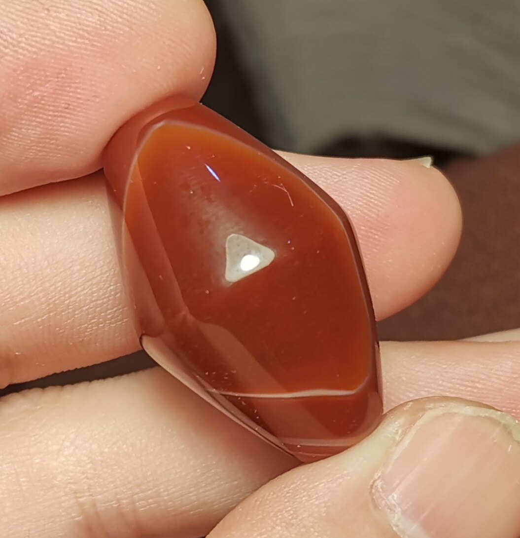 藏系文玩19*31mm老款式红玉髓玛瑙缠丝佛珠一物一图吊坠顶珠挂件