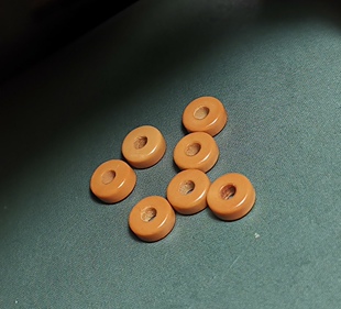 西藏文玩迷你小元素菜籽黄料器隔片5.8mm男女款diy配饰配件古玩