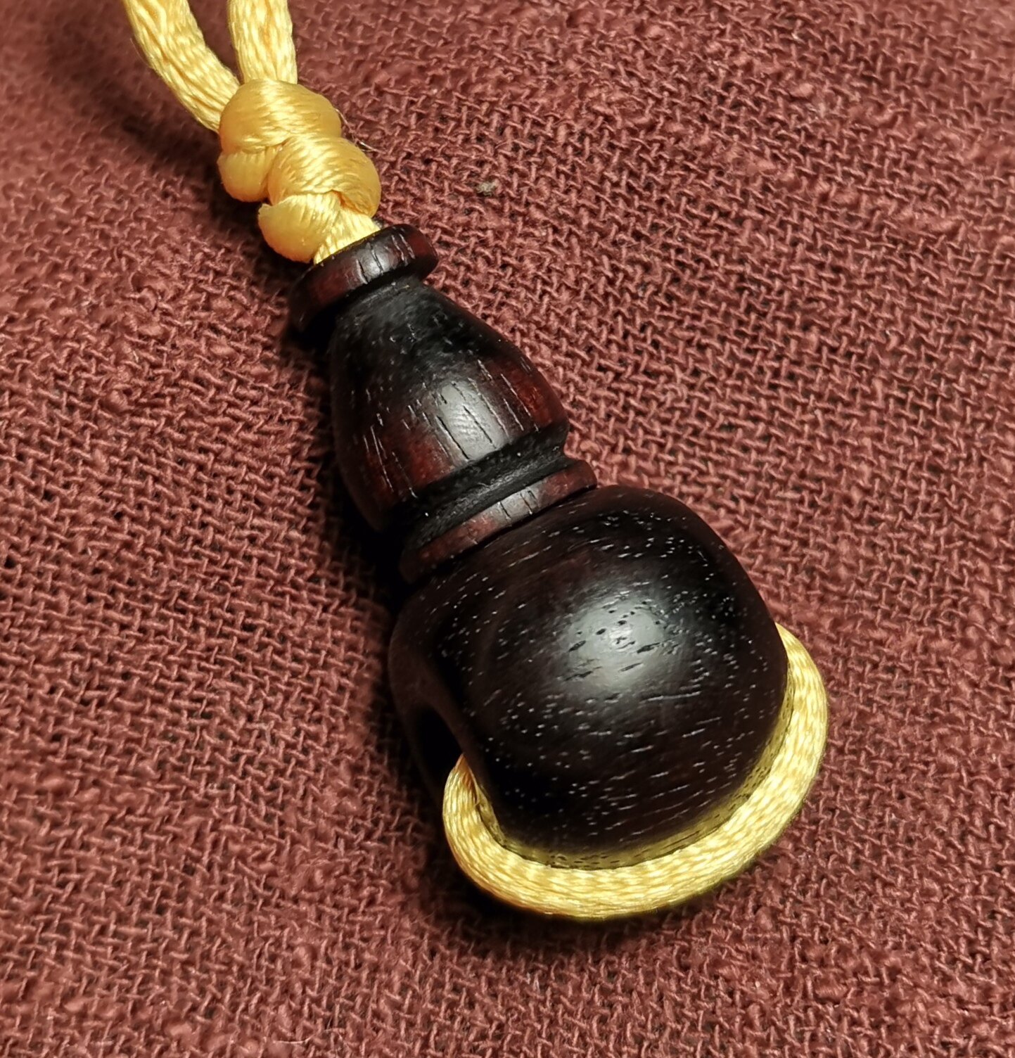 西藏文玩18*31mm小叶紫檀一物一图锁骨链结尾三通佛头配件老款头