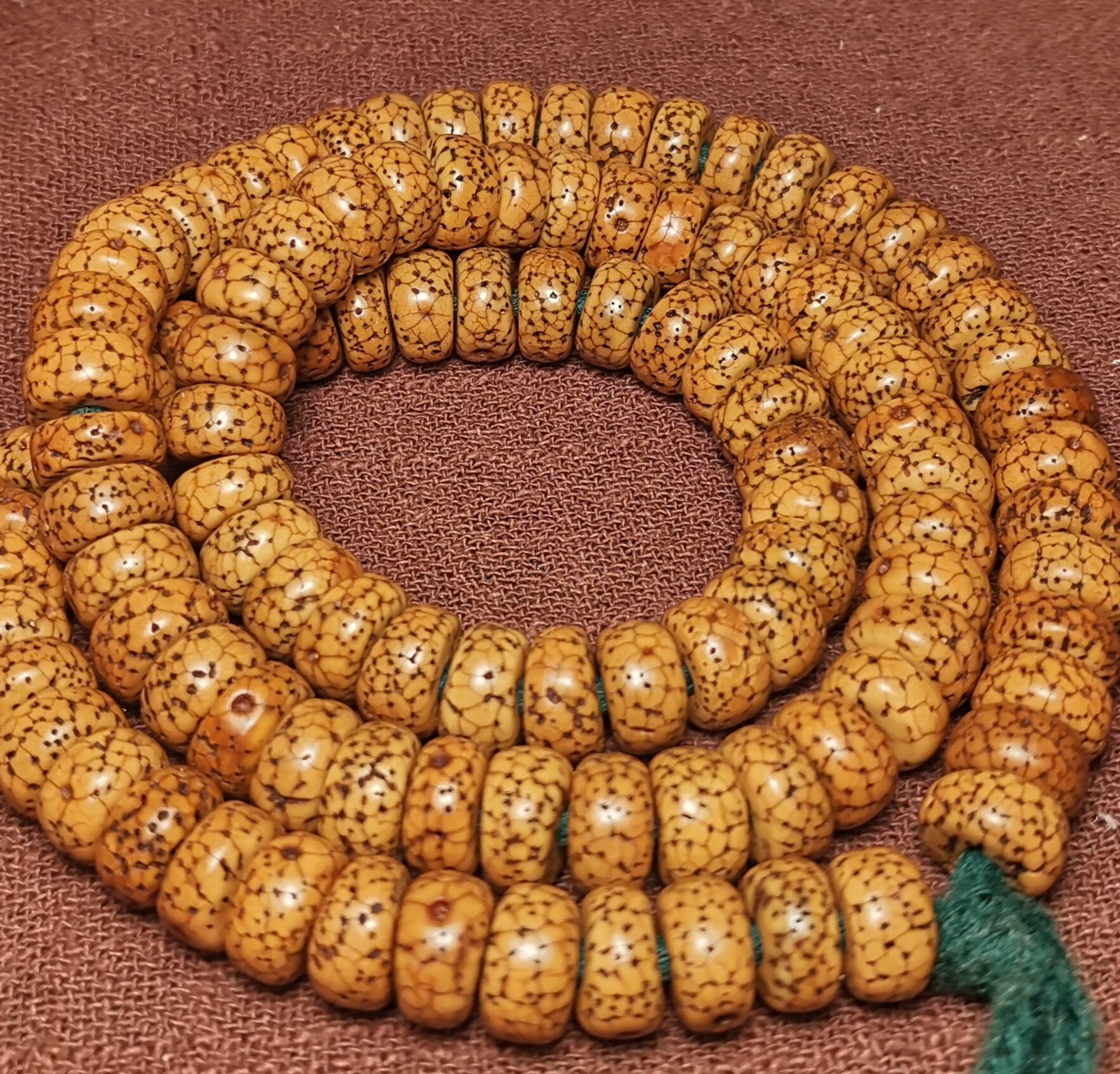 西藏文玩9.8mm老款式斜切马蹄形垫片隔片手链锁骨链星月菩提念珠